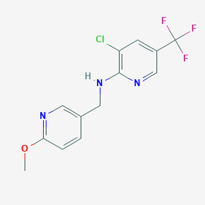 molecular formula C13H11ClF3N3O B2790743 3-chloro-N-[(6-methoxypyridin-3-yl)methyl]-5-(trifluoromethyl)pyridin-2-amine CAS No. 1197904-83-8