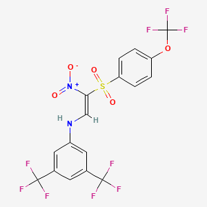 N-[(E)-2-nitro-2-[4-(trifluoromethoxy)phenyl]sulfonylethenyl]-3,5-bis(trifluoromethyl)aniline