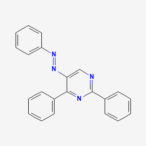 molecular formula C22H16N4 B2790747 2,4-Diphenyl-5-(2-phenyldiazenyl)pyrimidine CAS No. 339279-49-1