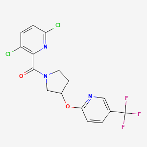 3,6-Dichloro-2-(3-{[5-(trifluoromethyl)pyridin-2-yl]oxy}pyrrolidine-1-carbonyl)pyridine