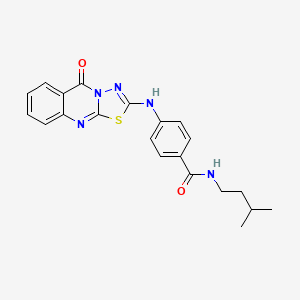 N-isopentyl-4-((5-oxo-5H-[1,3,4]thiadiazolo[2,3-b]quinazolin-2-yl)amino)benzamide