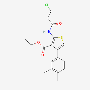 Ethyl 2-(3-chloropropanamido)-4-(3,4-dimethylphenyl)thiophene-3-carboxylate