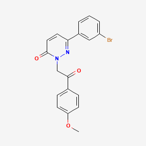 molecular formula C19H15BrN2O3 B2790760 6-(3-bromophenyl)-2-(2-(4-methoxyphenyl)-2-oxoethyl)pyridazin-3(2H)-one CAS No. 1210022-12-0