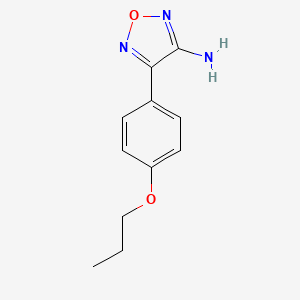 molecular formula C11H13N3O2 B2790761 4-(4-Propoxyphenyl)-1,2,5-oxadiazol-3-amine CAS No. 1092280-37-9