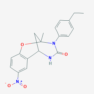 10-(4-ethylphenyl)-9-methyl-4-nitro-8-oxa-10,12-diazatricyclo[7.3.1.0^{2,7}]trideca-2,4,6-trien-11-one