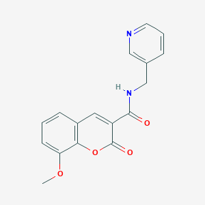 molecular formula C17H14N2O4 B279079 8-methoxy-2-oxo-N-(3-pyridinylmethyl)-2H-chromene-3-carboxamide 