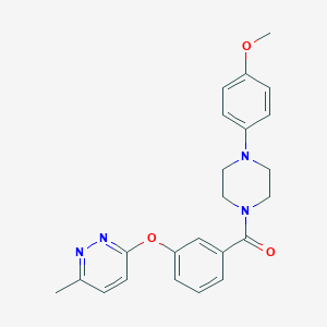 (4-(4-Methoxyphenyl)piperazin-1-yl)(3-((6-methylpyridazin-3-yl)oxy)phenyl)methanone