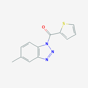 molecular formula C12H9N3OS B279081 5-methyl-1-(2-thienylcarbonyl)-1H-1,2,3-benzotriazole 