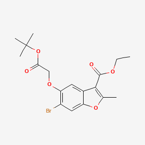 molecular formula C18H21BrO6 B2790883 Ethyl 6-bromo-5-(2-tert-butoxy-2-oxoethoxy)-2-methyl-1-benzofuran-3-carboxylate CAS No. 315237-24-2