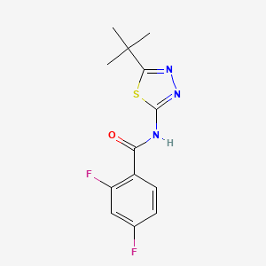 molecular formula C13H13F2N3OS B2790887 N-(5-tert-butyl-1,3,4-thiadiazol-2-yl)-2,4-difluorobenzamide CAS No. 866154-64-5