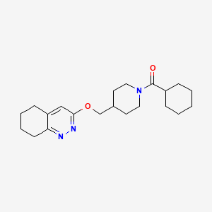 molecular formula C21H31N3O2 B2790892 Cyclohexyl(4-(((5,6,7,8-tetrahydrocinnolin-3-yl)oxy)methyl)piperidin-1-yl)methanone CAS No. 2310103-08-1