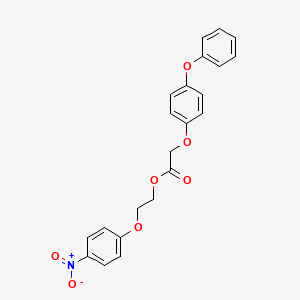 molecular formula C22H19NO7 B2790895 2-(4-Nitrophenoxy)ethyl 2-(4-phenoxyphenoxy)acetate CAS No. 391221-94-6