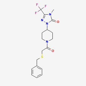 1-(1-(2-(benzylthio)acetyl)piperidin-4-yl)-4-methyl-3-(trifluoromethyl)-1H-1,2,4-triazol-5(4H)-one