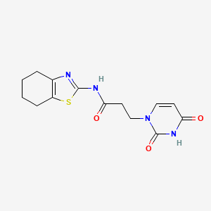 molecular formula C14H16N4O3S B2790900 3-(2,4-dioxo-3,4-dihydropyrimidin-1(2H)-yl)-N-(4,5,6,7-tetrahydrobenzo[d]thiazol-2-yl)propanamide CAS No. 942877-37-4
