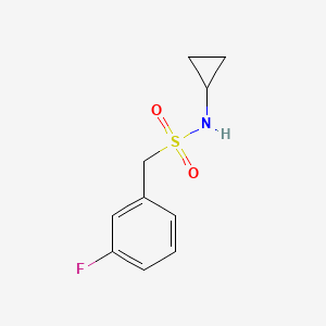 molecular formula C10H12FNO2S B2790904 N-cyclopropyl-1-(3-fluorophenyl)methanesulfonamide CAS No. 1420987-44-5