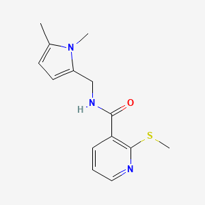 N-[(1,5-dimethyl-1H-pyrrol-2-yl)methyl]-2-(methylsulfanyl)pyridine-3-carboxamide