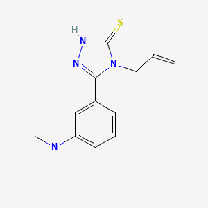 molecular formula C13H16N4S B2790923 4-allyl-5-[3-(dimethylamino)phenyl]-4H-1,2,4-triazole-3-thiol CAS No. 860792-65-0