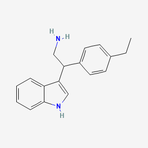 molecular formula C18H20N2 B2790925 2-(4-ethylphenyl)-2-(1H-indol-3-yl)ethanamine CAS No. 881043-63-6
