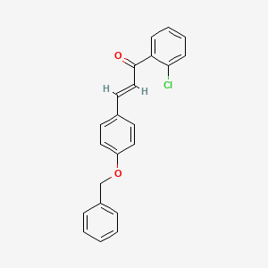 molecular formula C22H17ClO2 B2790938 (2E)-3-[4-(benzyloxy)phenyl]-1-(2-chlorophenyl)prop-2-en-1-one CAS No. 909774-57-8