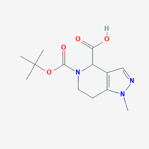 molecular formula C13H19N3O4 B2790940 5-(tert-Butoxycarbonyl)-1-methyl-4,5,6,7-tetrahydro-1H-pyrazolo[4,3-c]pyridine-4-carboxylic acid CAS No. 2225146-05-2