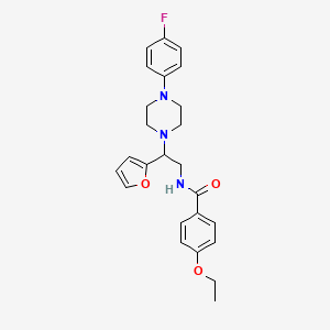 molecular formula C25H28FN3O3 B2790941 4-ethoxy-N-(2-(4-(4-fluorophenyl)piperazin-1-yl)-2-(furan-2-yl)ethyl)benzamide CAS No. 887219-22-9