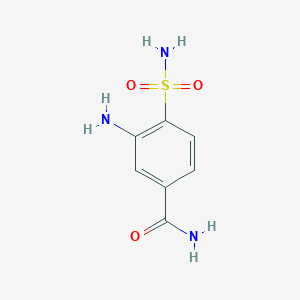 molecular formula C7H9N3O3S B2790956 3-Amino-4-sulfamoylbenzamide CAS No. 1394040-08-4