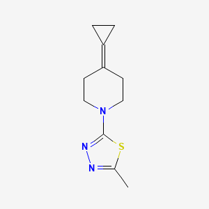 molecular formula C11H15N3S B2790961 2-(4-Cyclopropylidenepiperidin-1-yl)-5-methyl-1,3,4-thiadiazole CAS No. 2034458-73-4