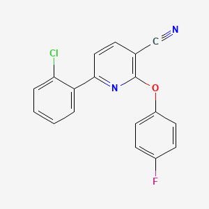 6-(2-Chlorophenyl)-2-(4-fluorophenoxy)pyridine-3-carbonitrile