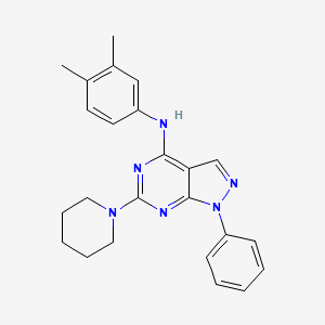 molecular formula C24H26N6 B2790969 N-(3,4-dimethylphenyl)-1-phenyl-6-(piperidin-1-yl)-1H-pyrazolo[3,4-d]pyrimidin-4-amine CAS No. 946295-80-3