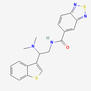N-(2-(benzo[b]thiophen-3-yl)-2-(dimethylamino)ethyl)benzo[c][1,2,5]thiadiazole-5-carboxamide