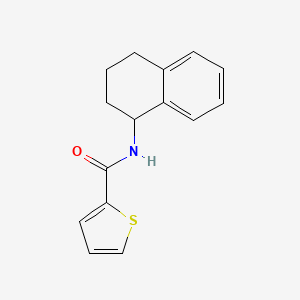 molecular formula C15H15NOS B2790998 N-(1,2,3,4-tetrahydronaphthalen-1-yl)thiophene-2-carboxamide CAS No. 697226-03-2