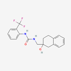 molecular formula C19H19F3N2O2 B2791002 1-((2-Hydroxy-1,2,3,4-tetrahydronaphthalen-2-yl)methyl)-3-(2-(trifluoromethyl)phenyl)urea CAS No. 1421450-88-5