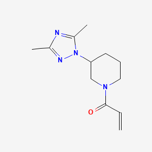 molecular formula C12H18N4O B2791015 1-[3-(3,5-dimethyl-1H-1,2,4-triazol-1-yl)piperidin-1-yl]prop-2-en-1-one CAS No. 2094887-42-8