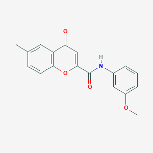 molecular formula C18H15NO4 B2791018 N-(3-methoxyphenyl)-6-methyl-4-oxo-4H-chromene-2-carboxamide CAS No. 919033-67-3