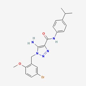 molecular formula C20H22BrN5O2 B2791020 5-amino-1-(5-bromo-2-methoxybenzyl)-N-(4-isopropylphenyl)-1H-1,2,3-triazole-4-carboxamide CAS No. 899737-98-5