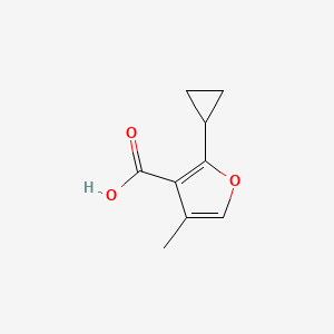 molecular formula C9H10O3 B2791031 2-Cyclopropyl-4-methylfuran-3-carboxylic acid CAS No. 2418691-89-9