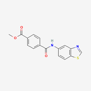 molecular formula C16H12N2O3S B2791057 Methyl 4-(benzo[d]thiazol-5-ylcarbamoyl)benzoate CAS No. 922967-19-9