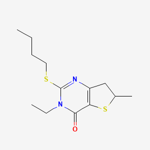 molecular formula C13H20N2OS2 B2791070 2-Butylsulfanyl-3-ethyl-6-methyl-6,7-dihydrothieno[3,2-d]pyrimidin-4-one CAS No. 851409-82-0