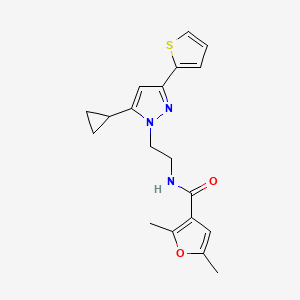 N-(2-(5-cyclopropyl-3-(thiophen-2-yl)-1H-pyrazol-1-yl)ethyl)-2,5-dimethylfuran-3-carboxamide