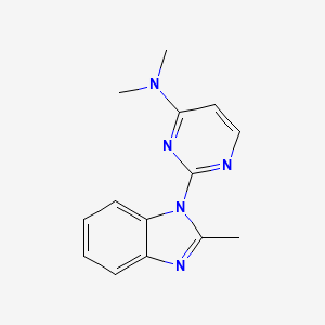 B2791093 N,N-Dimethyl-2-(2-methylbenzimidazol-1-yl)pyrimidin-4-amine CAS No. 2310010-79-6