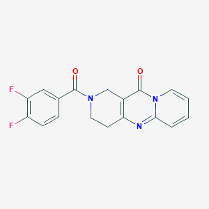 B2791097 2-(3,4-difluorobenzoyl)-3,4-dihydro-1H-dipyrido[1,2-a:4',3'-d]pyrimidin-11(2H)-one CAS No. 2034272-79-0
