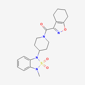 B2791110 (4-(3-methyl-2,2-dioxidobenzo[c][1,2,5]thiadiazol-1(3H)-yl)piperidin-1-yl)(4,5,6,7-tetrahydrobenzo[d]isoxazol-3-yl)methanone CAS No. 2034509-93-6