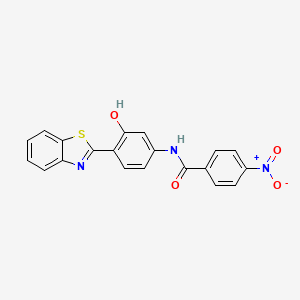 B2791116 N-(4-Benzothiazol-2-yl-3-hydroxy-phenyl)-4-nitro-benzamide CAS No. 332152-81-5