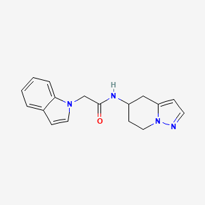 B2791119 2-(1H-indol-1-yl)-N-(4,5,6,7-tetrahydropyrazolo[1,5-a]pyridin-5-yl)acetamide CAS No. 2034404-12-9