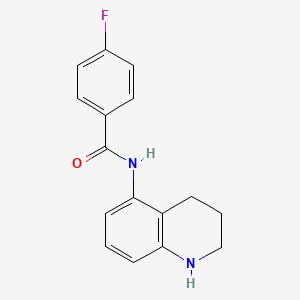 4-fluoro-N-(1,2,3,4-tetrahydroquinolin-5-yl)benzamide