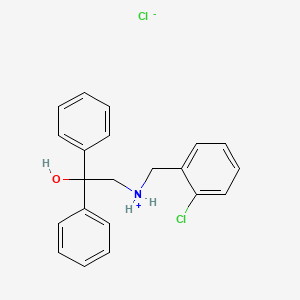 molecular formula C21H21Cl2NO B2791127 N-(2-chlorobenzyl)-2-hydroxy-2,2-diphenyl-1-ethanaminium chloride CAS No. 321521-62-4