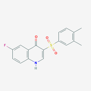 molecular formula C17H14FNO3S B2791129 3-((3,4-dimethylphenyl)sulfonyl)-6-fluoroquinolin-4(1H)-one CAS No. 902297-98-7