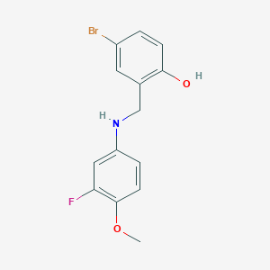 4-Bromo-2-{[(3-fluoro-4-methoxyphenyl)amino]methyl}phenol