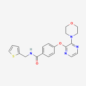 4-{[3-(morpholin-4-yl)pyrazin-2-yl]oxy}-N-(thiophen-2-ylmethyl)benzamide