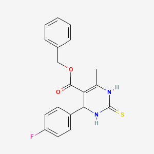 Benzyl 4-(4-fluorophenyl)-6-methyl-2-thioxo-1,2,3,4-tetrahydropyrimidine-5-carboxylate